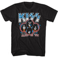 Black KISS t-shirt featuring KISS Alive In 77 design