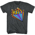 Black heather KISS t-shirt featuring KISS Stars design