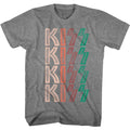 Graphite heather KISS t-shirt featuring KISS Washed Out Logo design