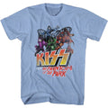 Light blue heather KISS t-shirt featuring KISS Park Phantom design