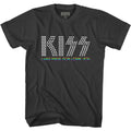 Smoke gray KISS t-shirt featuring KISS I Was Made For Lovin' You Rainbow design