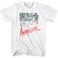 White KISS t-shirt featuring KISS Animalize Logo design