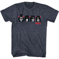 Navy heather KISS t-shirt featuring KISS Squares design