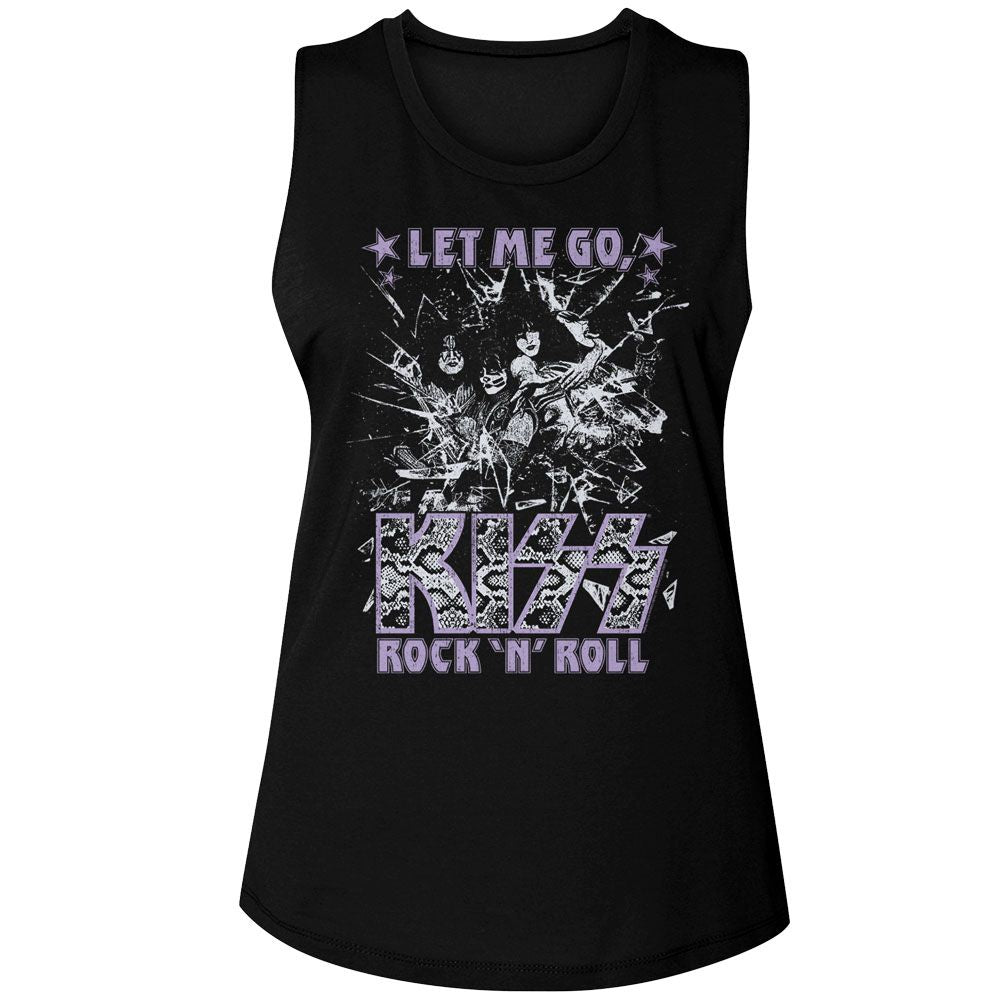 KISS Ladies Muscle Tank - Glass Breaking