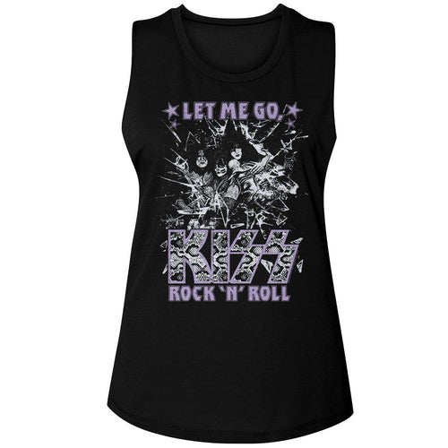 KISS Ladies Muscle Tank - Glass Breaking