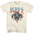 Natural KISS t-shirt featuring KISS Americana Stars design