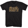 Black KISS t-shirt featuring KISS Stars design