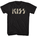 Black KISS t-shirt featuring KISS Logo design