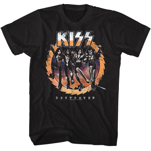 Black KISS t-shirt featuring KISS Destroyer Album design