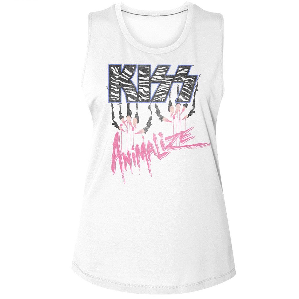 KISS Ladies Muscle Tank - Animalize