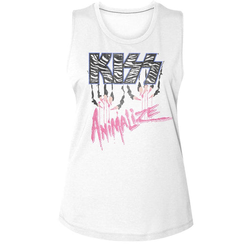 KISS Ladies Muscle Tank - Animalize