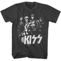 Smoke gray KISS t-shirt featuring KISS Lights design