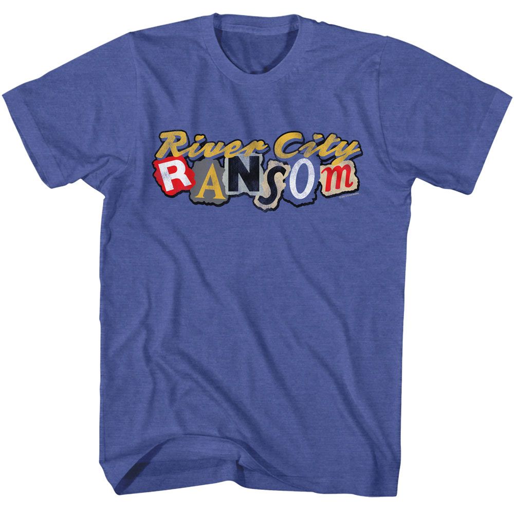 Royal heather River City Ransom t-shirt featuring River City Ransom Logo design