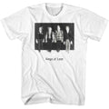 White Kings of Leon t-shirt featuring Kings of Leon Blurry Band design