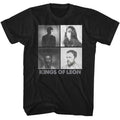 Black Kings of Leon t-shirt featuring Kings of Leon Foggy Squares design