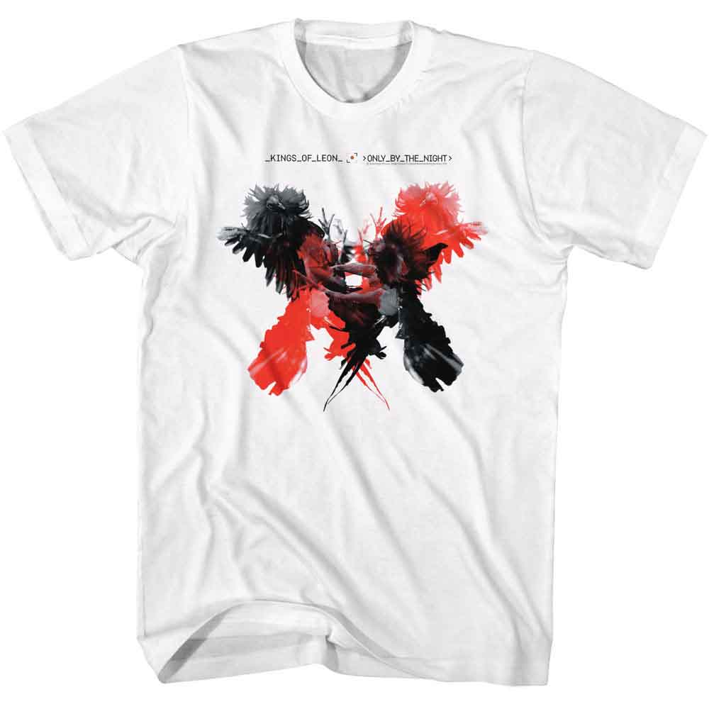 White Kings of Leon t-shirt featuring Kings of Leon Only By The Night 2008 album design