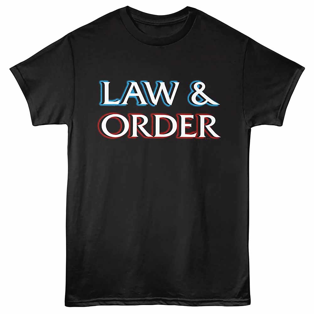 Black Law & Order t-shirt featuring Law & Order Logo design