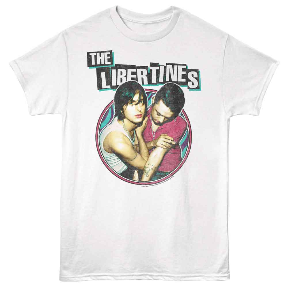 White The Libertines t-shirt featuring The Libertines Circle Lean design