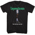 Black Leprechaun t-shirt featuring Leprechaun Movie Poster design
