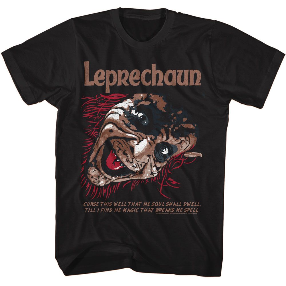 Black Leprechaun t-shirt featuring Leprechaun Curse This Well design