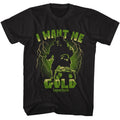 Black Leprechaun t-shirt featuring Leprechaun I Want Me Gold design
