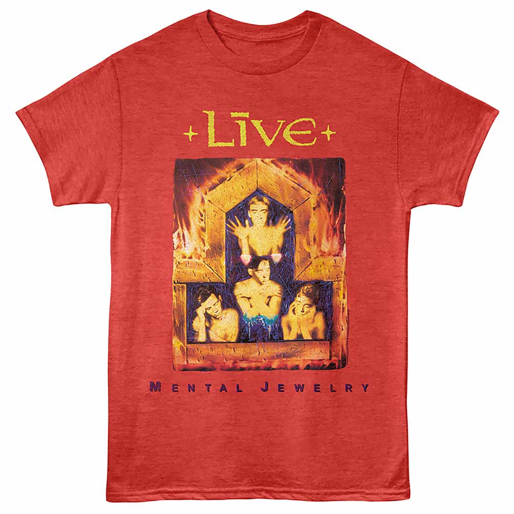 Mental Jewelry Live t-shirt in red heather