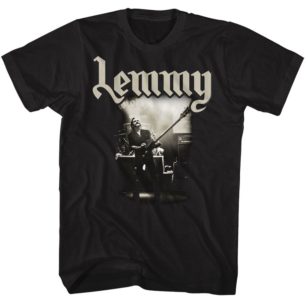 Black Lemmy t-shirt featuring Lemmy Light Upon design