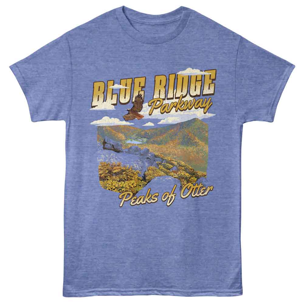Lantern Press T-Shirt - Peaks Of Otter