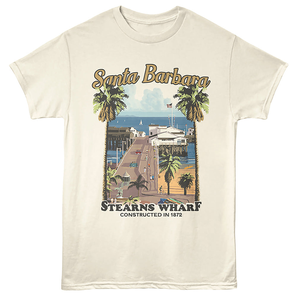 Lantern Press T-Shirt - Sterns Wharf
