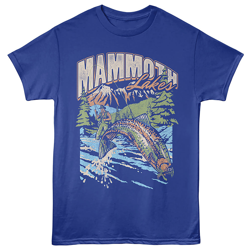 Lantern Press T-Shirt - Mammoth Lakes Fishing