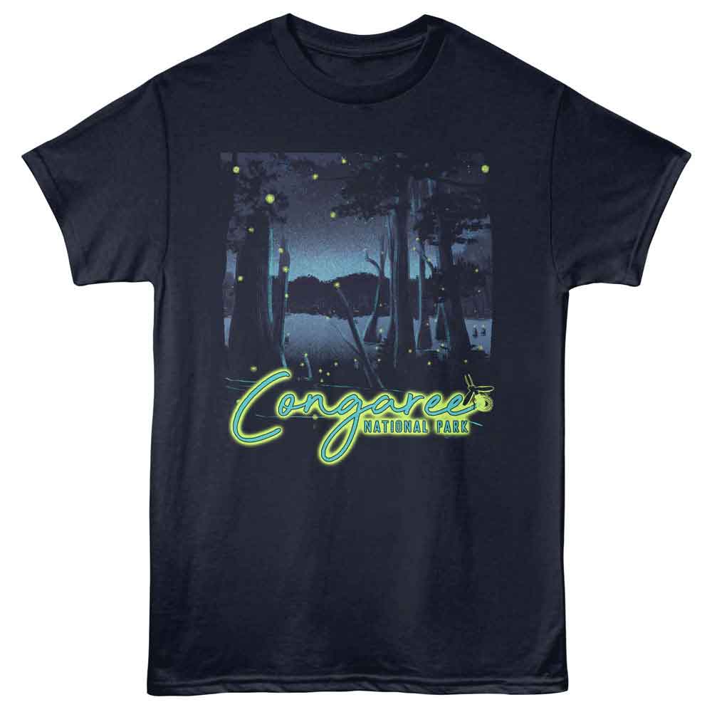 Lantern Press T-Shirt - Congaree Fireflies