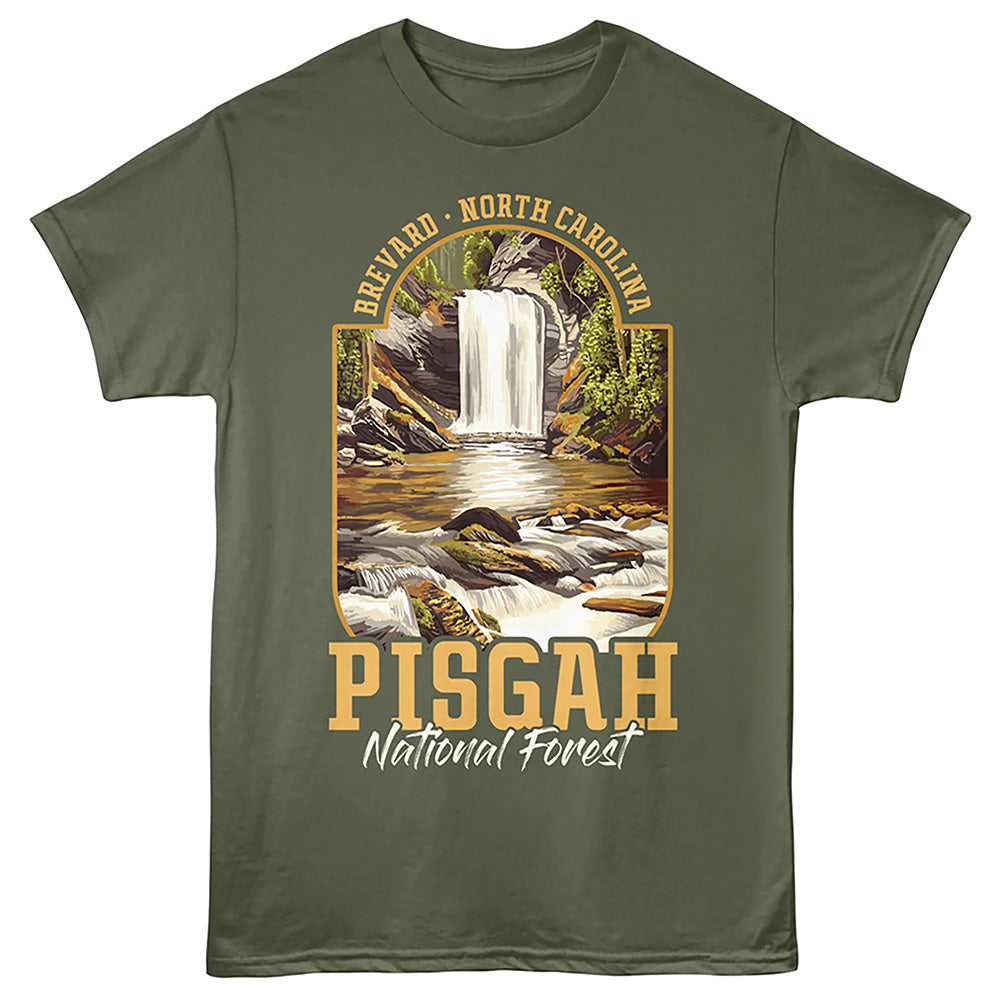 Lantern Press T-Shirt - Pisgah Waterfall