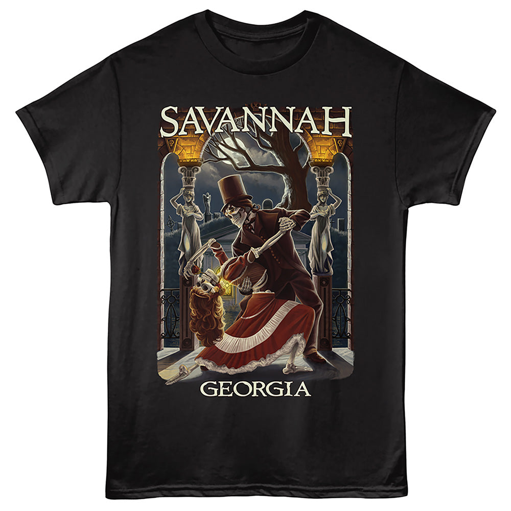 Lantern Press T-Shirt - Savannah Skeletons
