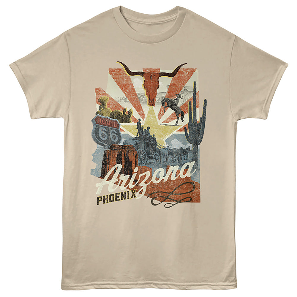 Lantern Press T-Shirt - Arizona Phoenix State Shape