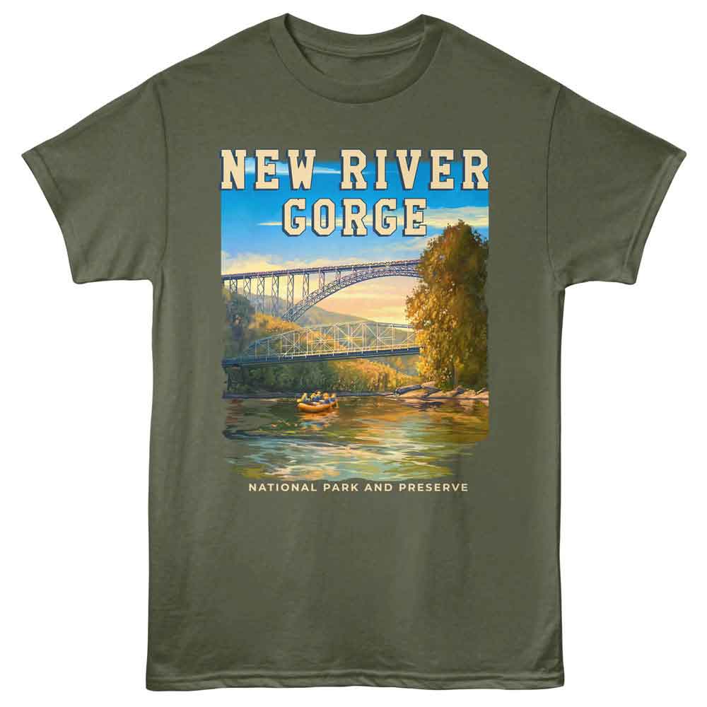 Lantern Press T-Shirt - New River Gorge