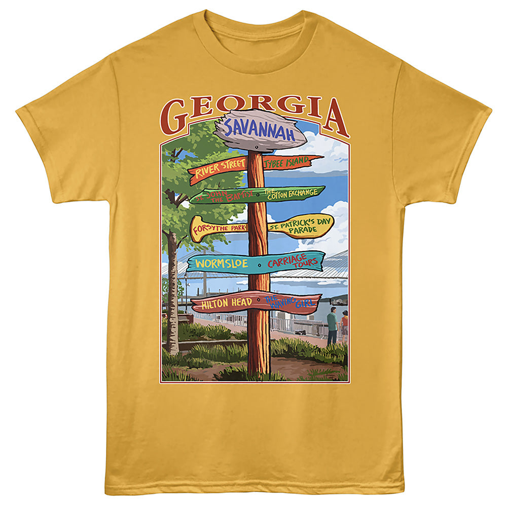 Lantern Press T-Shirt - Savannah Directions