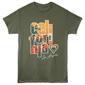 Lantern Press T-Shirt - Cali Palm Tree Text