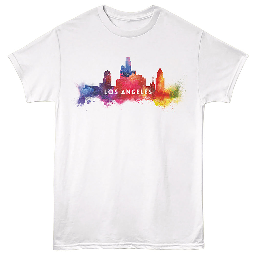 Lantern Press T-Shirt - Los Angeles Color Cityscape