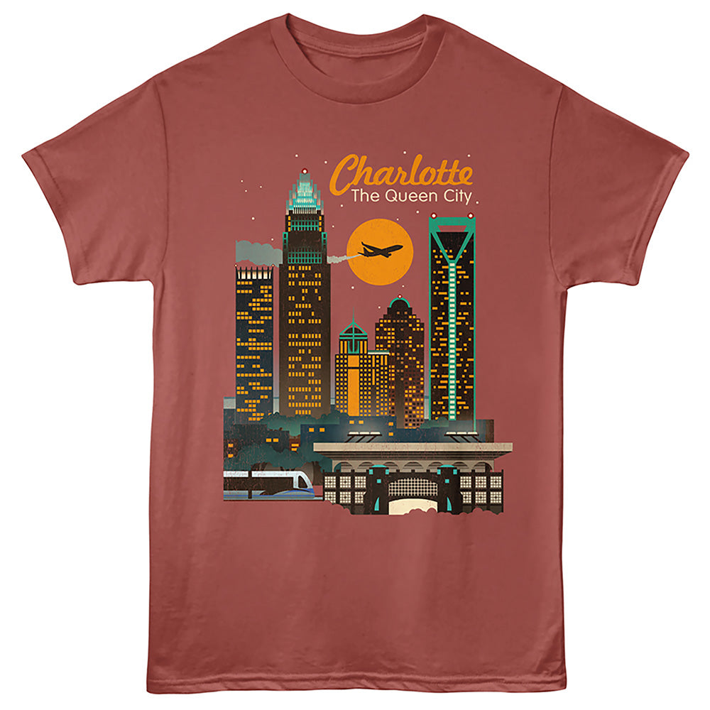 Lantern Press T-Shirt - Charlotte City