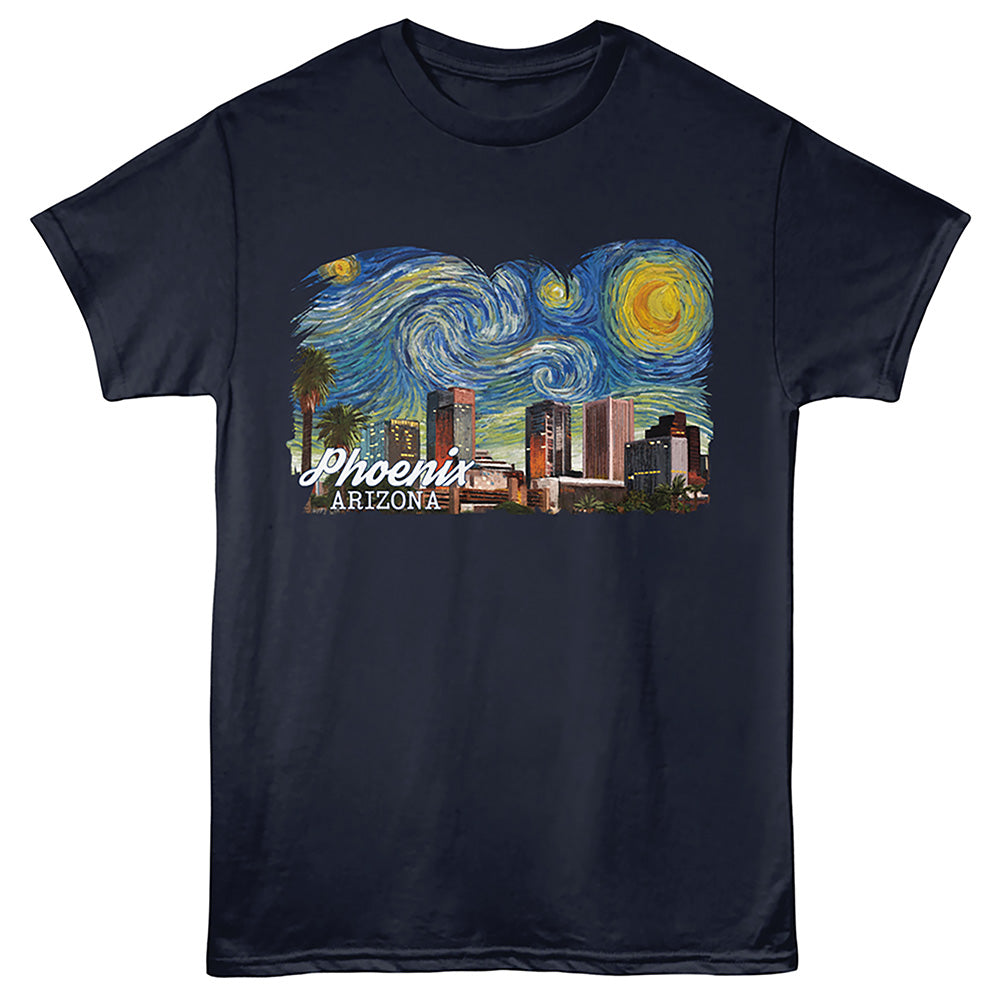 Lantern Press T-Shirt - Phoenix Starry Night