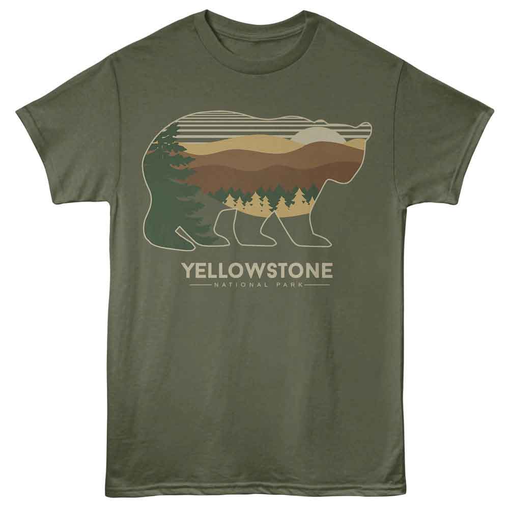 Lantern Press T-Shirt - Ys Bear Silhouette