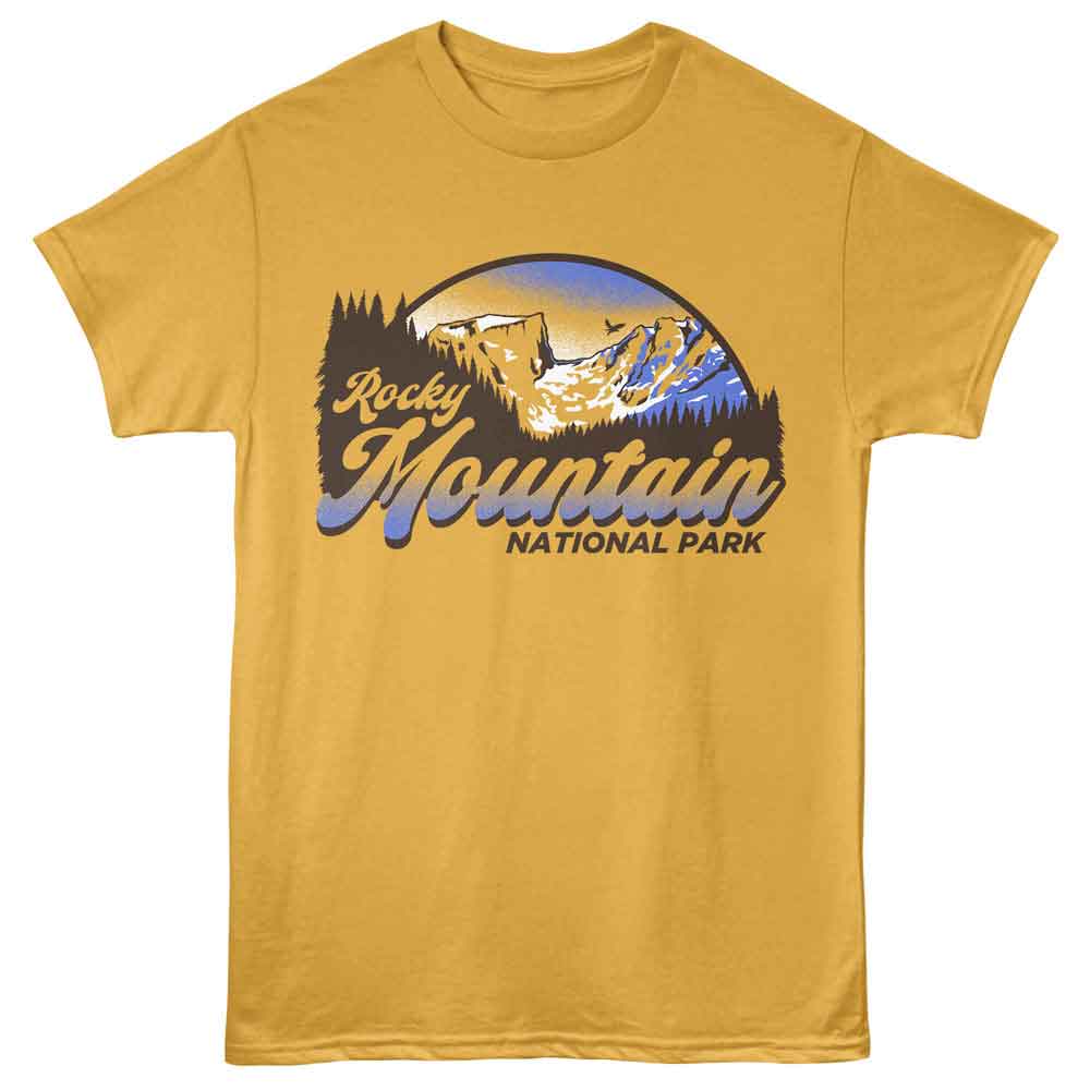 Lantern Press T-Shirt - Rocky Mountain Np