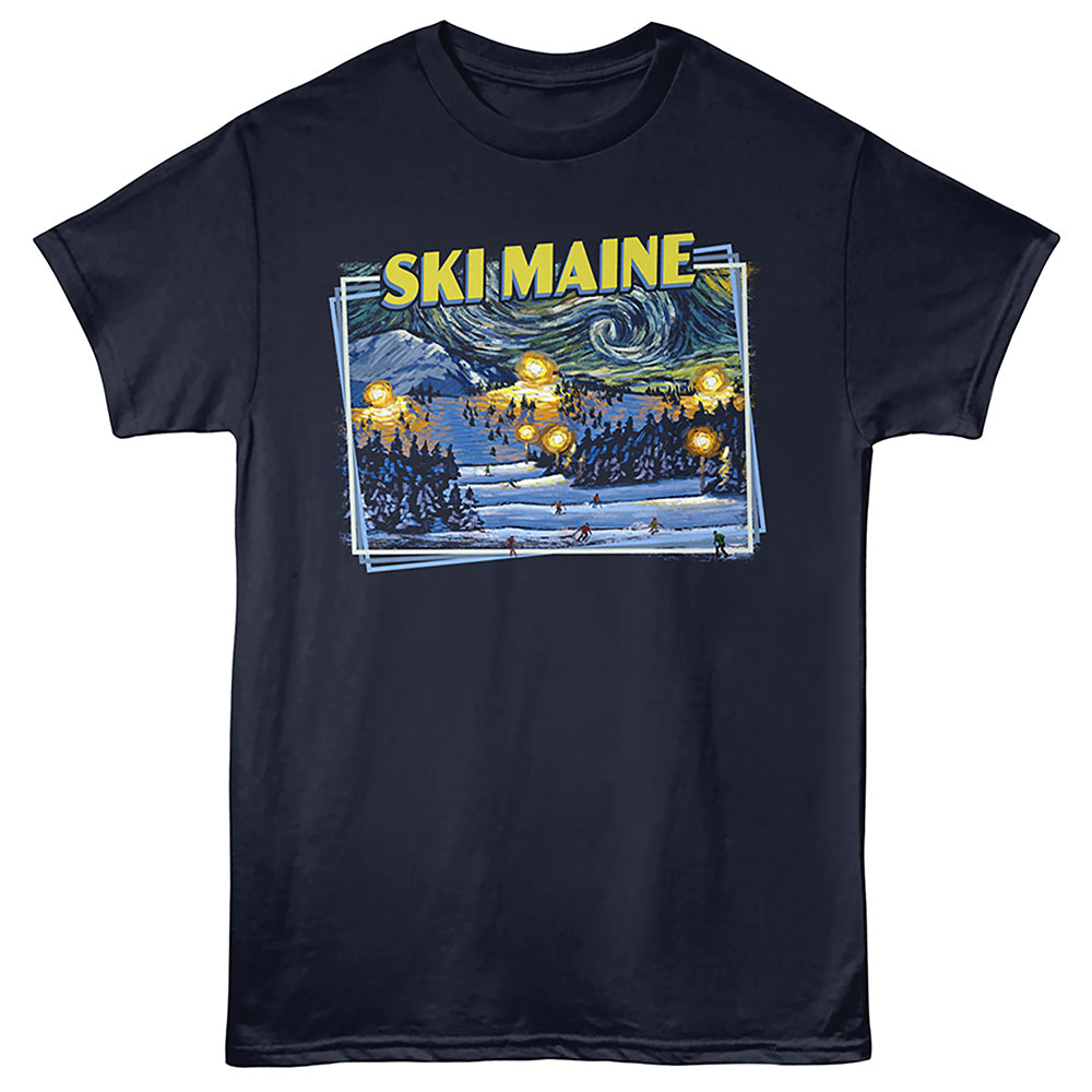 Lantern Press T-Shirt - Ski Maine