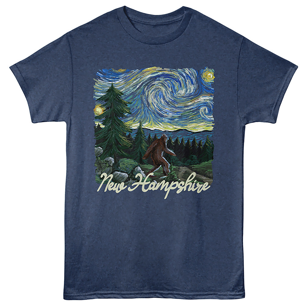 Lantern Press T-Shirt - New Hampshire Bigfoot