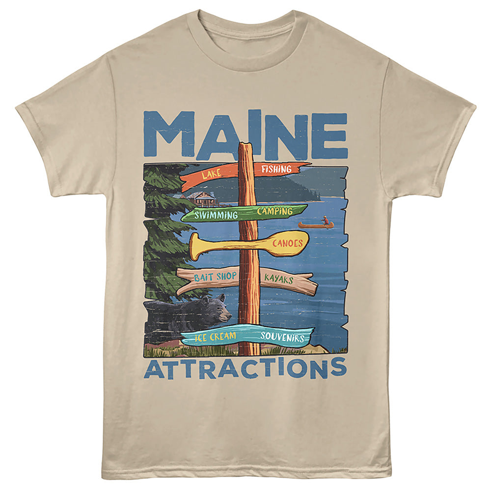 Lantern Press T-Shirt - Maine Attractions