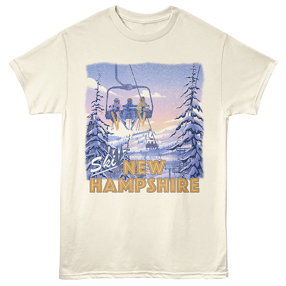 Lantern Press T-Shirt - Ski New Hampshire