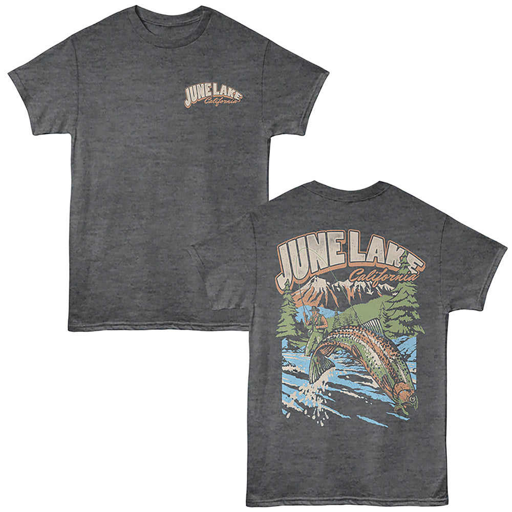 Lantern Press T-Shirt - June Lake Fishing