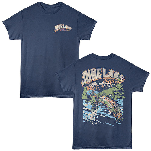 Lantern Press T-Shirt - June Lake Fishing
