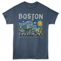 Lantern Press T-Shirt - Starry Boston Night