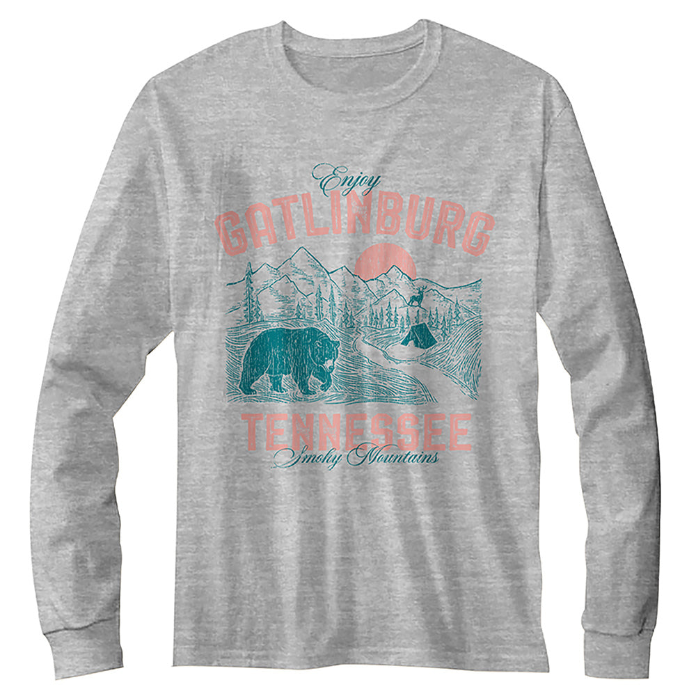 Lantern Press Long Sleeve T-Shirt - Enjoy Gatlinburg